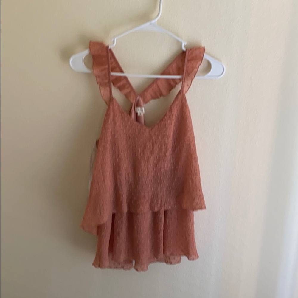 Flowy salmon tank top